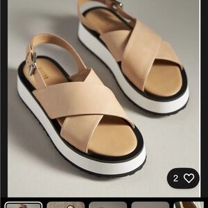 Women’s Anthropologie Maeve cross-strap platform sandals size 41 EU (US10)